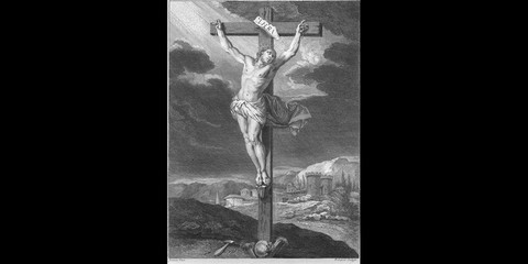 gravure-crucifixion-lepicie-XVIII-18-siecle