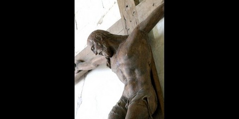 Christ en bois Guerres de Religion Barberey-Saint-Sulpice