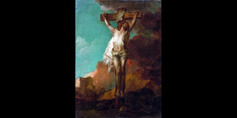 Le Christ en croix Huile sur toile Charles de La Fosse Paris 1636 - 1716 