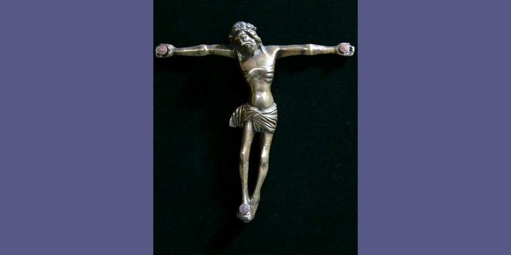CHRIST EN BRONZE VERS 1500 16E SIECLE