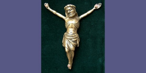 CHRIST EN BRONZE 14E SIECLE