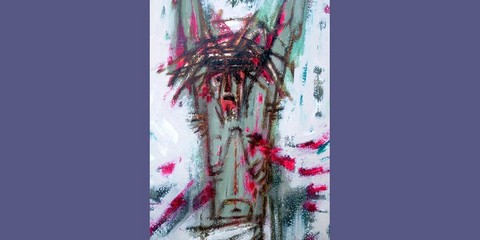 CRUCIFIXION DE VINCENT GUIGNEBERT VERS 1950